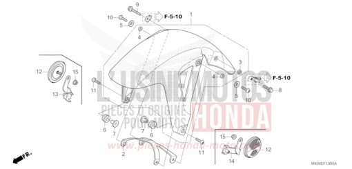 FRONT FENDER NC750XAS de 2025